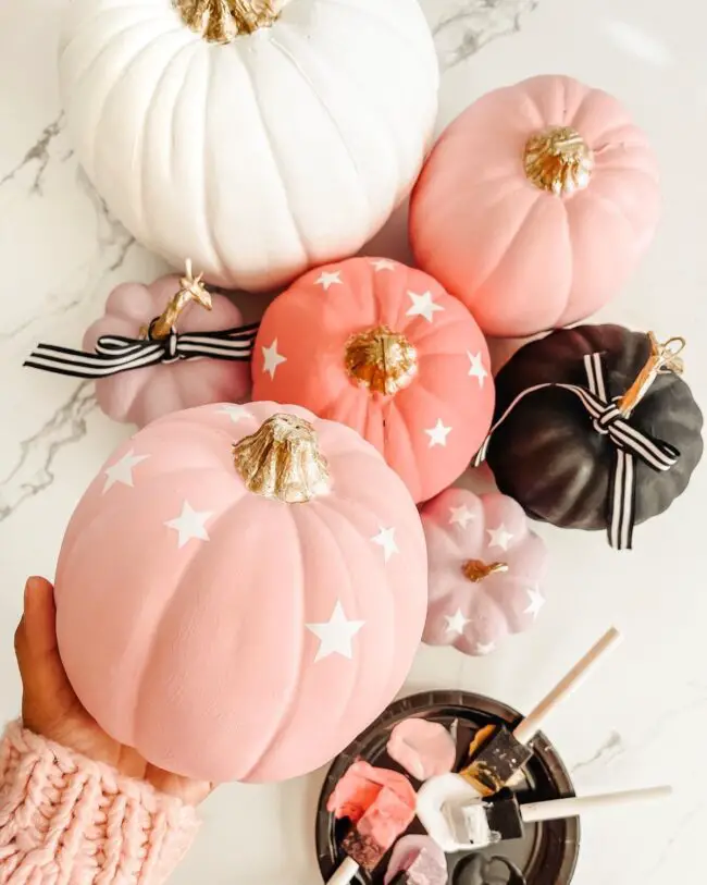 Soft Pastel Pumpkins for a Subtle Halloween Touch