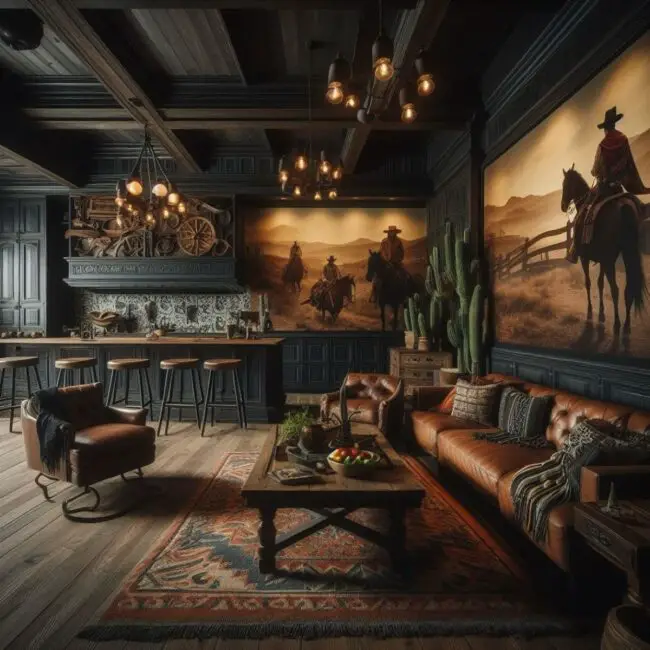 Rustic Western Elegance in the Living Room