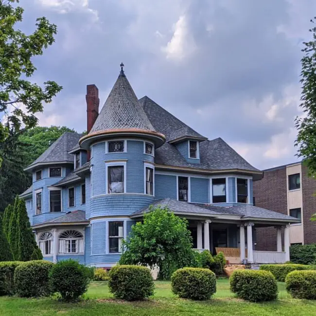 Victorian Charm in Soft Blue