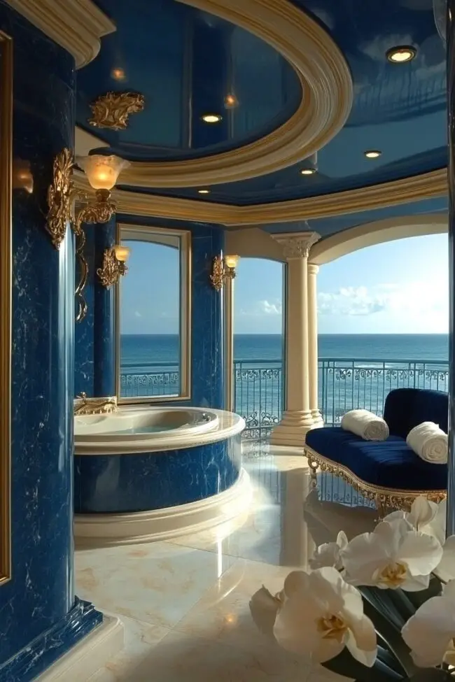 Luxurious Coastal Bathroom Retreat