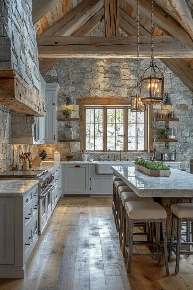 Coastal-Inspired Farmhouse Cooking Space