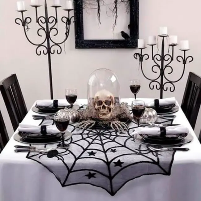 Skull and Web Centerpiece