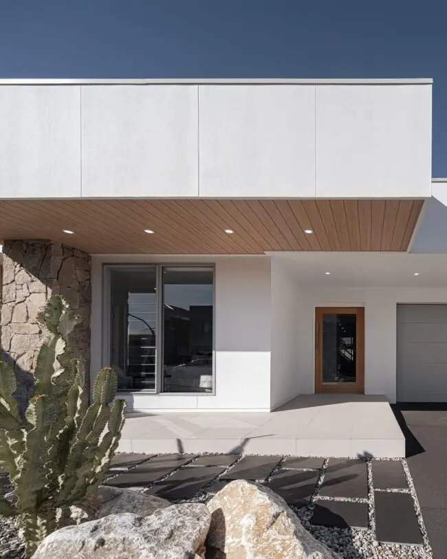 Sleek Porch Enhanced with Natural Elements