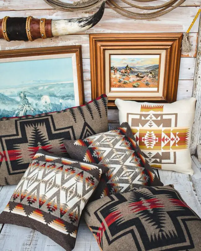 Cowboy Art and Southwestern Pillows