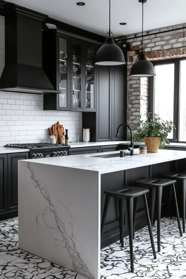 Chic Monochrome Kitchen Design