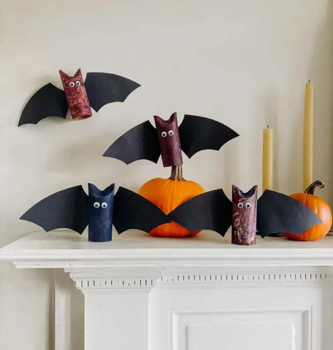 Toilet Paper Roll Bats for a Fun Craft