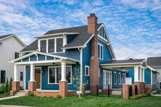 Classic Craftsman with Brick and Blue