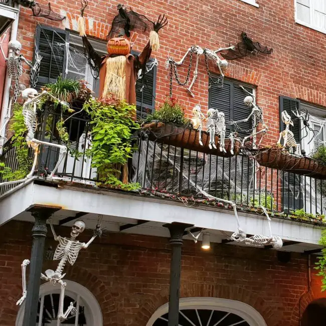 Skeletons Spotted on the Balcony