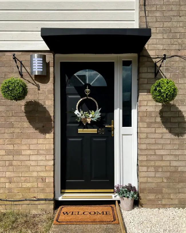 Bold and Chic Black Front Door