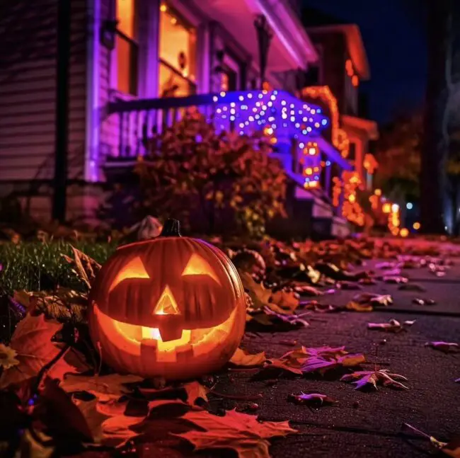 Illuminated Jack-o-Lantern for Halloween Charm