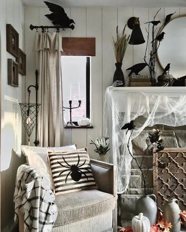 Stylish and Spooky Corner Decor