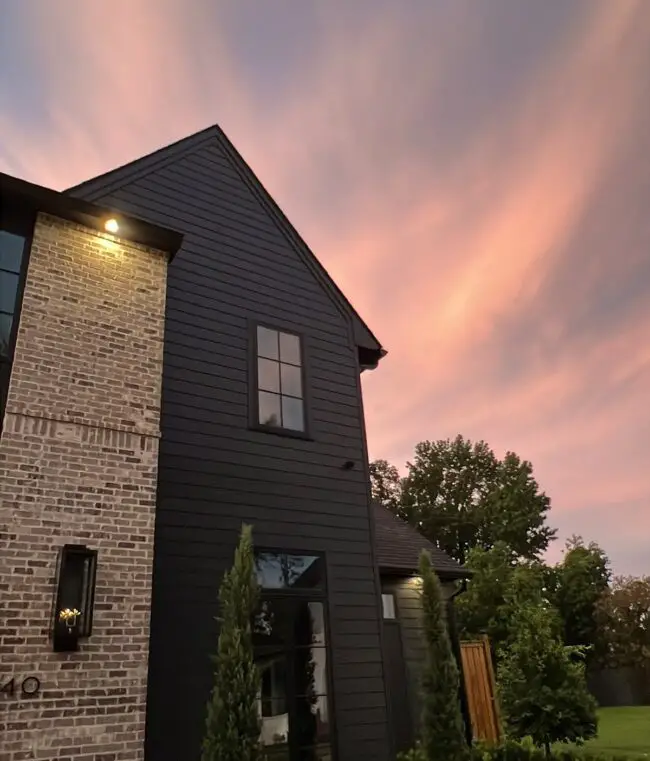 Modern Brick and Dark Siding Fusion