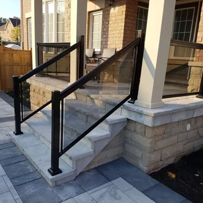 Sleek Glass and Metal Railing