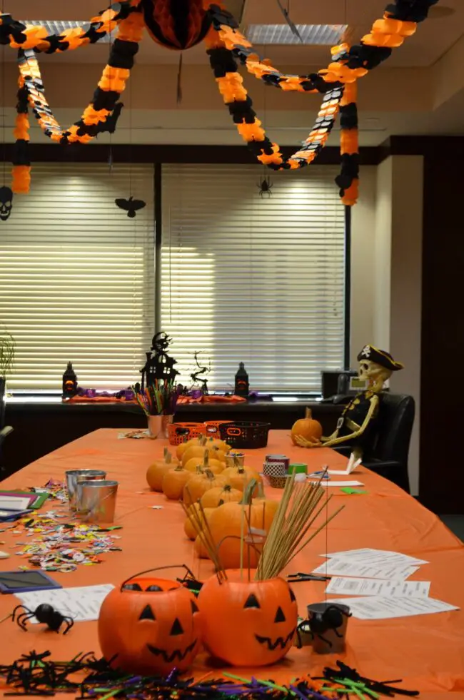 Halloween Crafting Table Setup