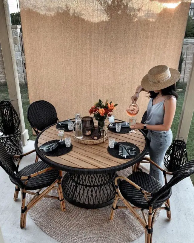 Evenings Dining Under the Pergola