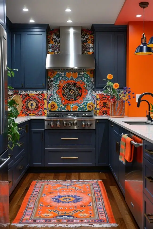 Striking Patterns for Small Kitchen Spaces