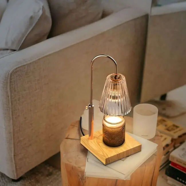 Rustic Wood and Glass Light