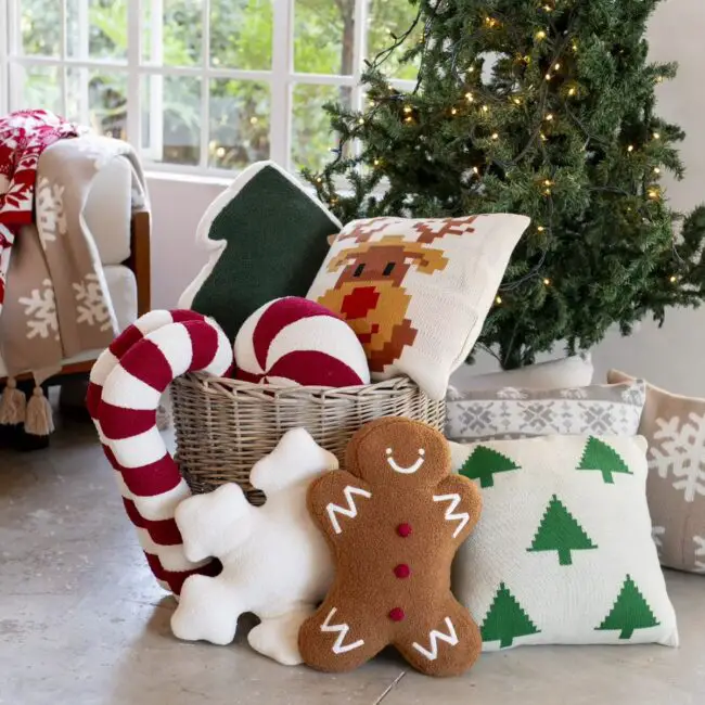 Festive Pillows and Plushies for Cheer