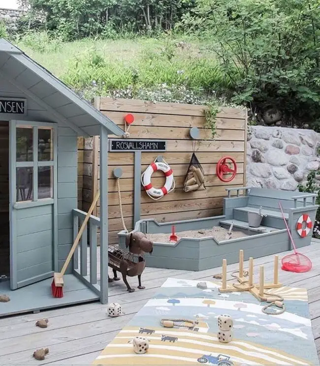 Seaside Sanctuary for Nautical Play in the Backyard