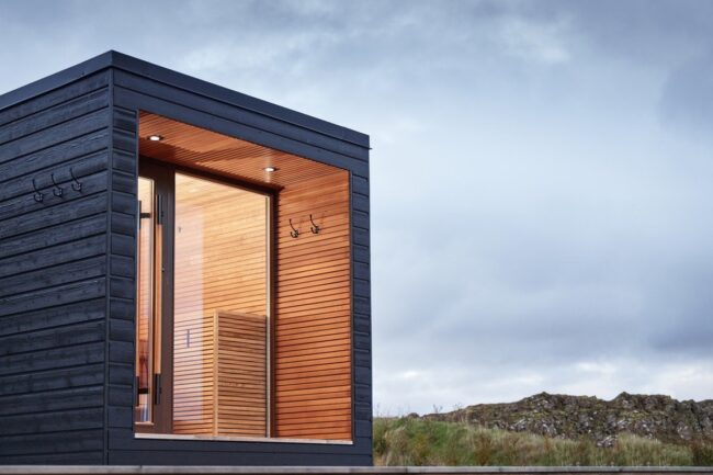 Panoramic Views in a Minimalist Sauna