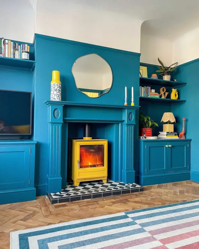 Bold Blues in Eclectic Style