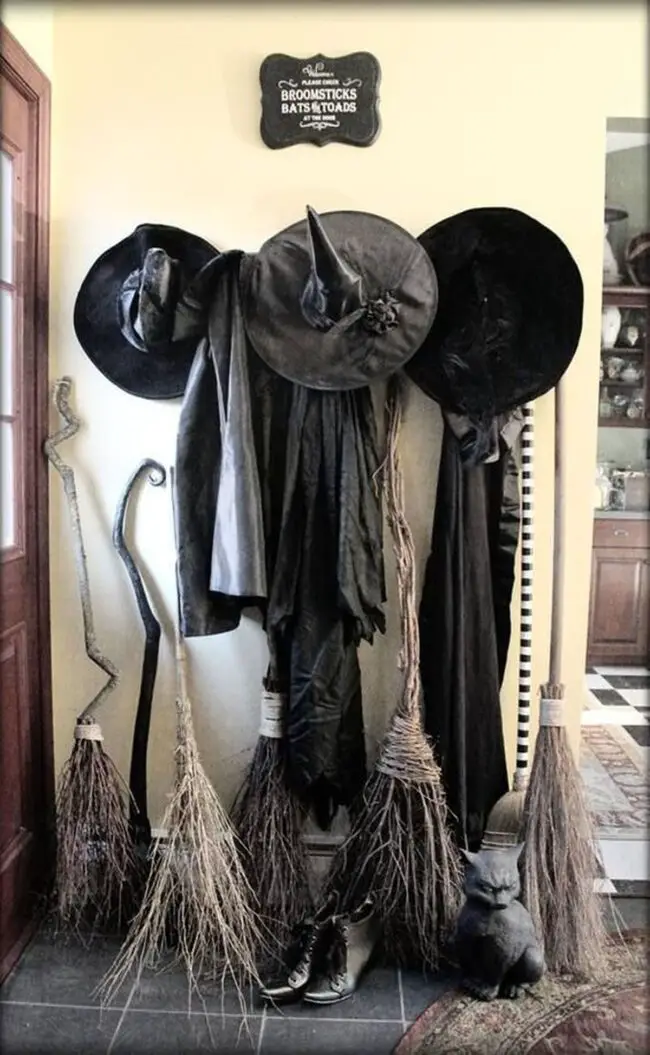 Witchy Corner Display in the Hallway