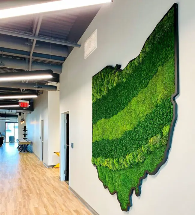 Lush Green Hallway Wall Garden