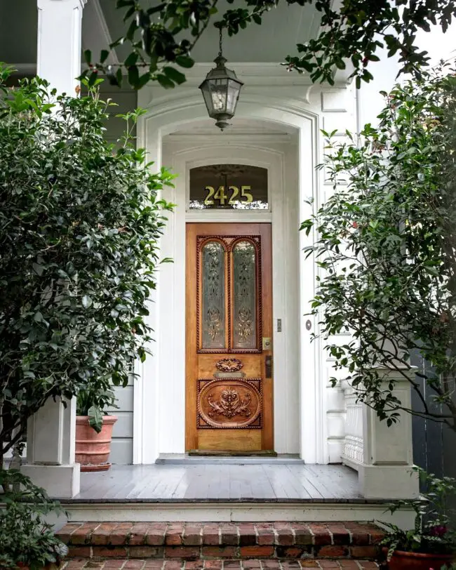 Classic Elegance with a Carved Wood Door