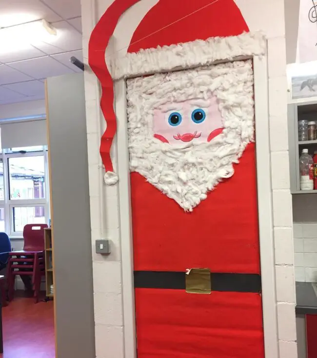 Festive Santa Face Door Decor