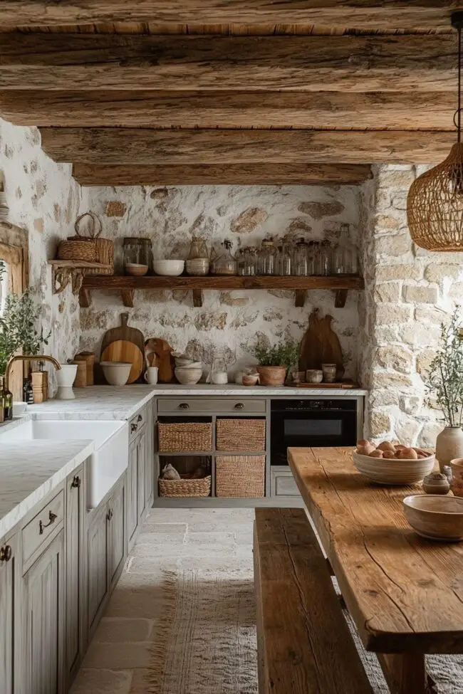 Chic Fusion of Rustic and Modern Kitchens