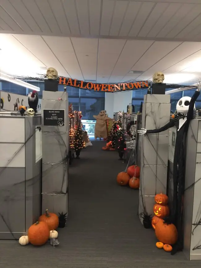 Halloweentown Office Entrance Setup