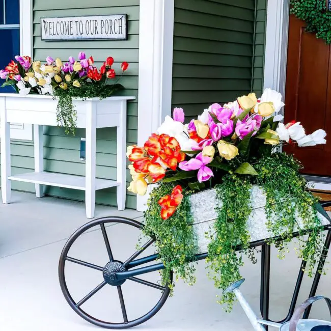 Colorful Floral Cart