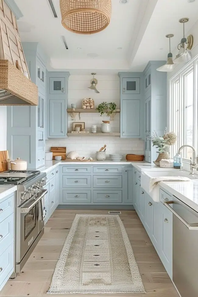 Seaside Charm in Small Kitchens