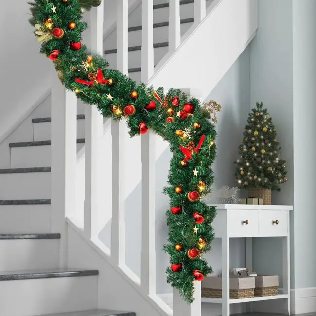 Classic Staircase Garland for a Timeless Look