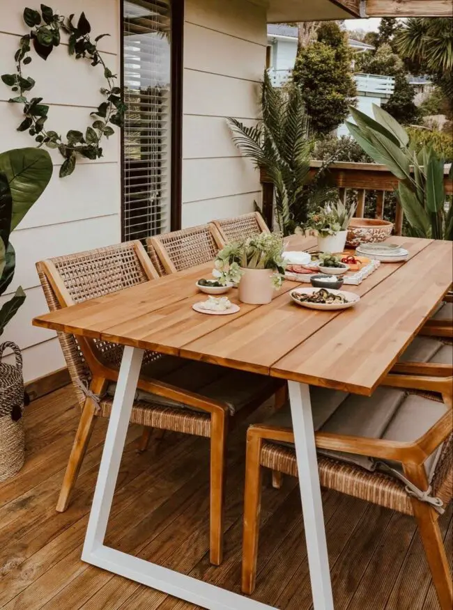 Modern and Rustic Fusion Dining Table