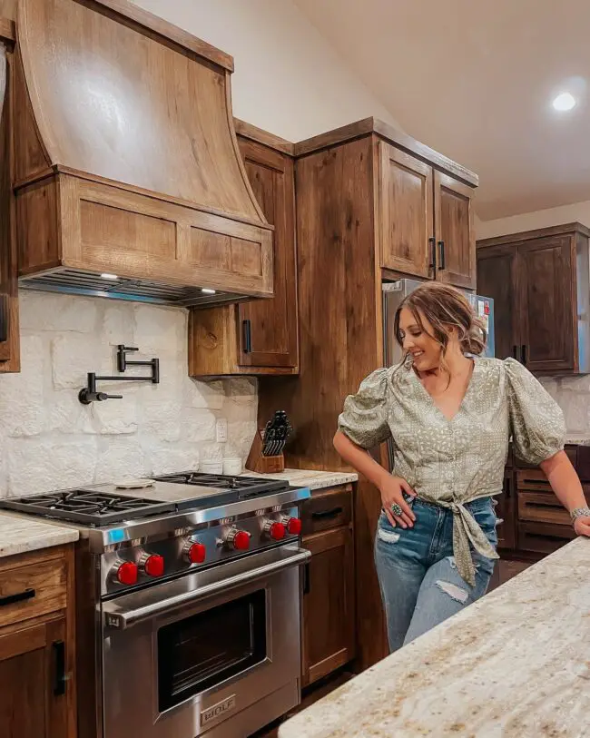 Warm Rustic Kitchen with Modern Accents