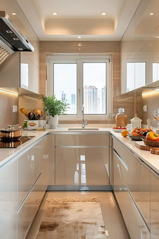 Reflective Wonders for Compact Kitchens