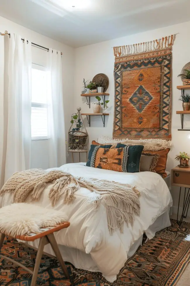 Charming Boho Retreat for Bedroom Design