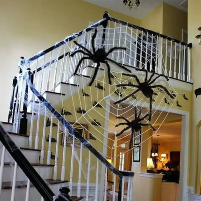 Giant Web Display on the Staircase