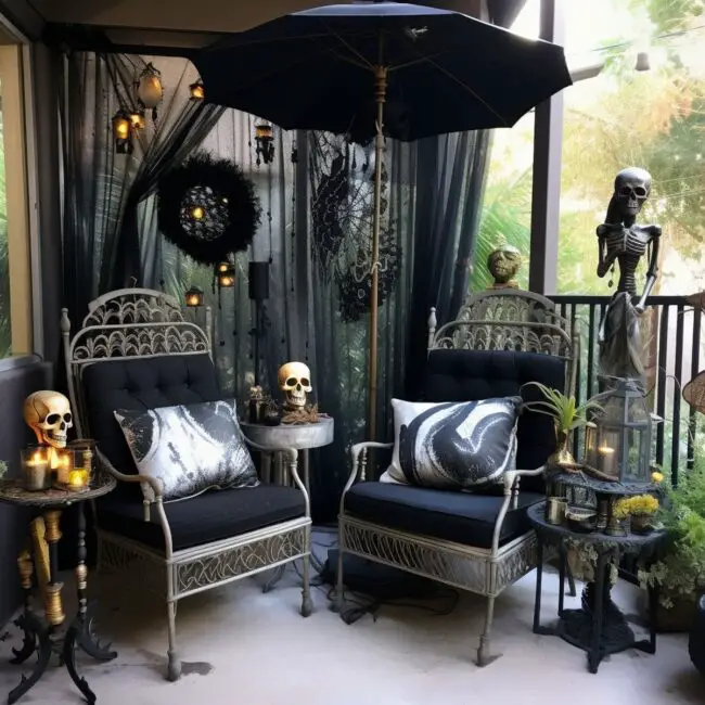 Skull and Skeleton Decor for a Spooky Touch