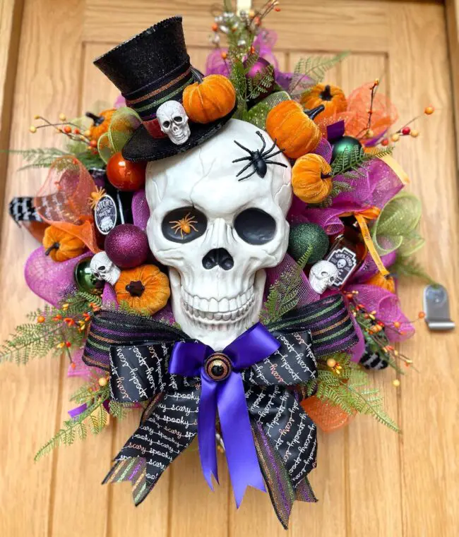 Skull Wreath Halloween Extravaganza