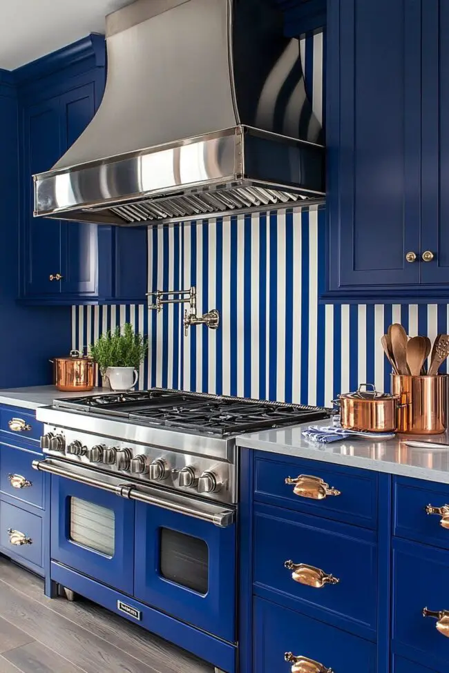 Nautical Stripes in Kitchen Design