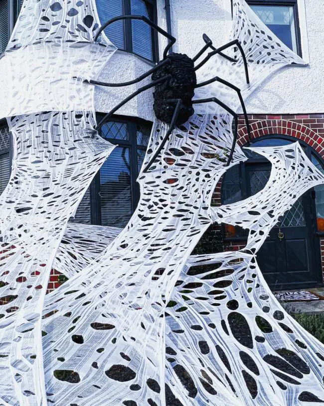 Giant Spider Web for an Outdoor Display