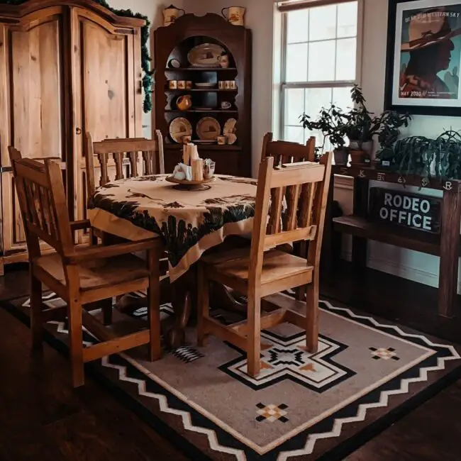 Rustic Dining Room with Farmhouse Touch