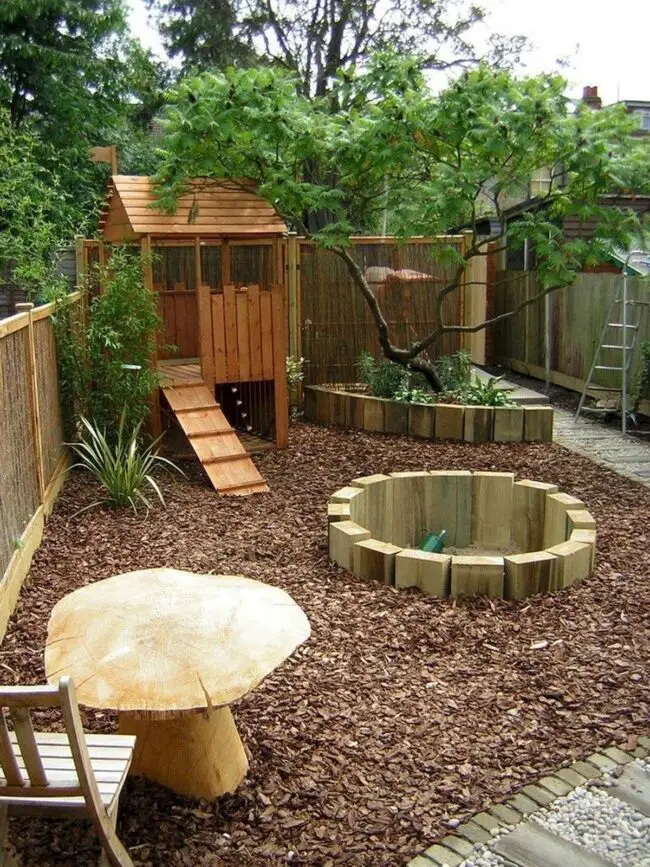 Forest-Inspired Backyard Fortress for Imagination