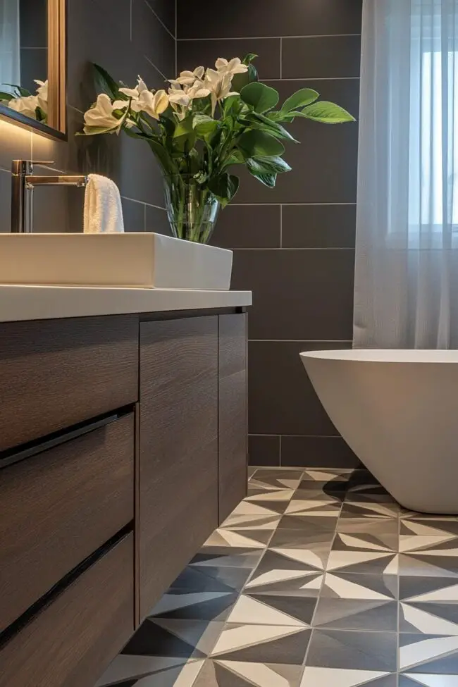 Dynamic Geometry in Bathroom Design