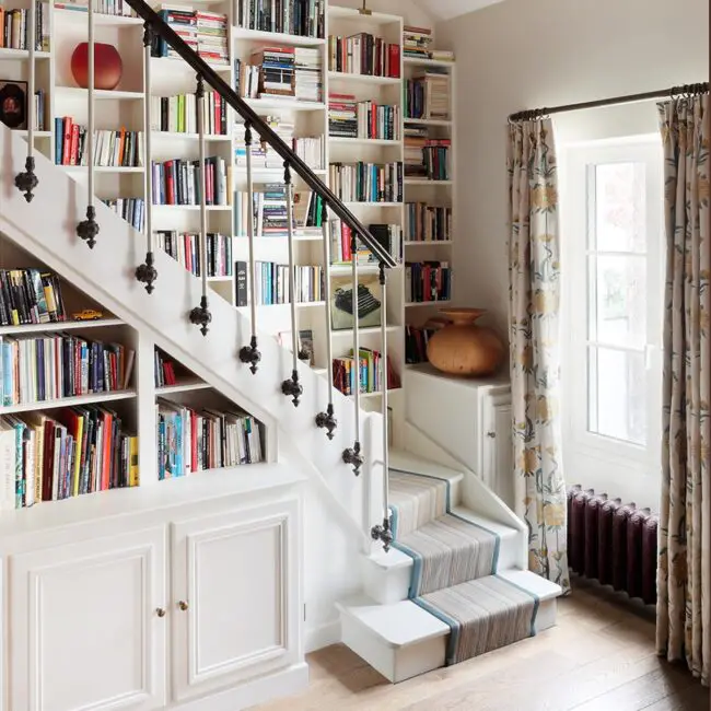 Staircase Shelf for Story Storage