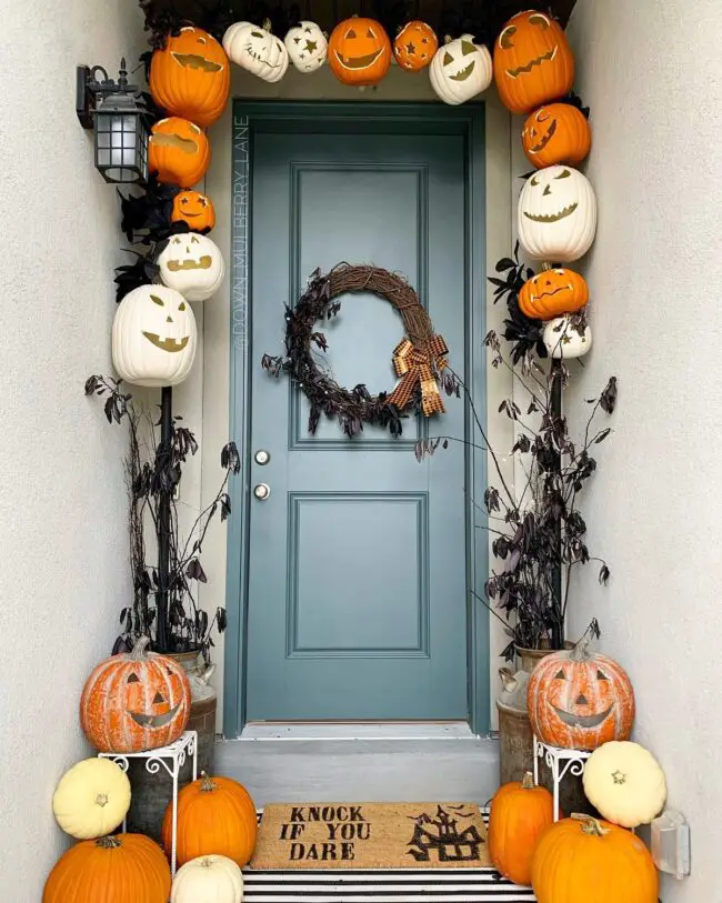 Pumpkin Archway to Welcome Guests