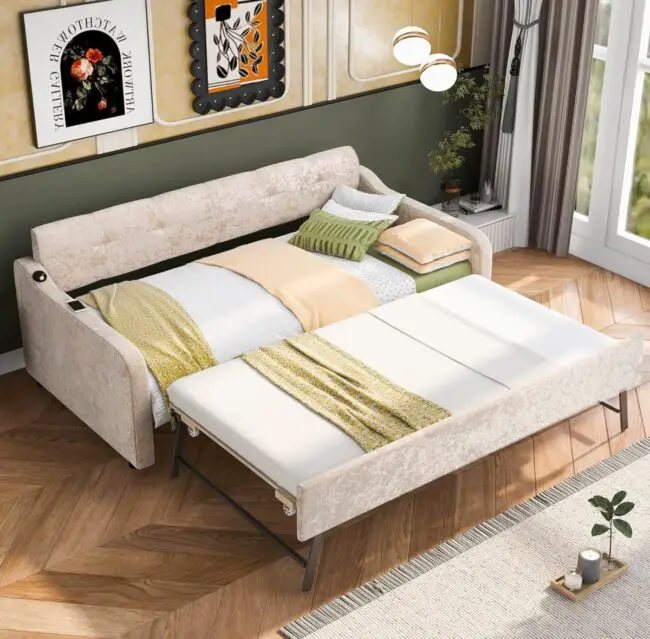 Elegant Sofa Bed with a Convertible Feature