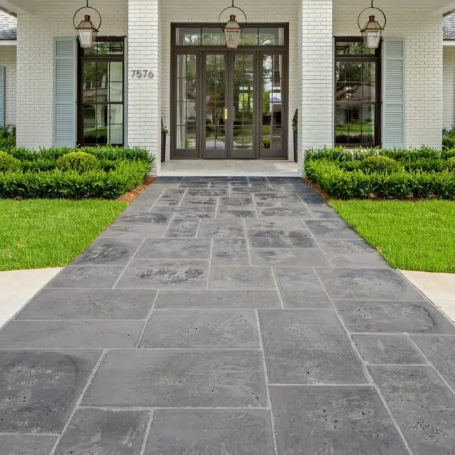 Sophisticated Entrance Adorned with Slate Tiles